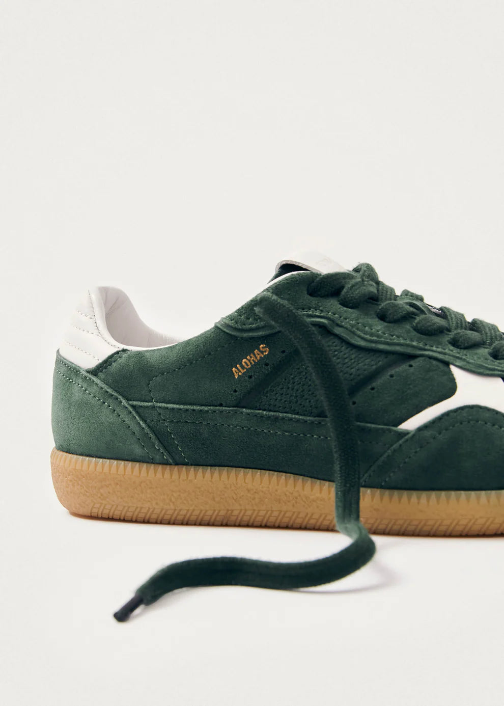 Rife Forest Green Leather Sneakers