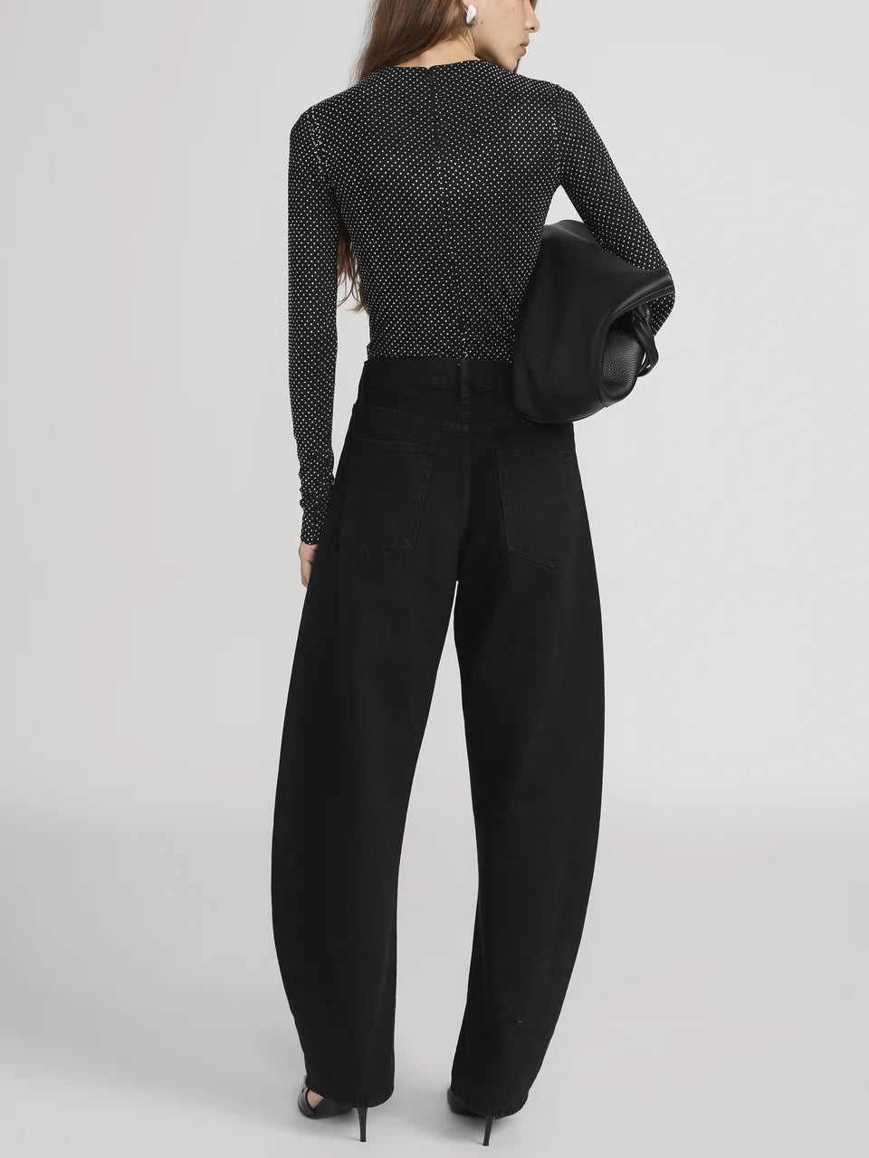 The Rhinestone Jersey Top - Black