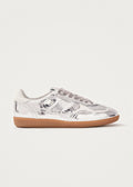Rife Shimmer Silver Cream Leather Sneakers