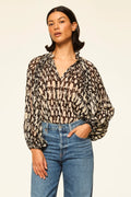Rissa Top - Abstract Geo Chiffon