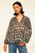 Rissa Top - Abstract Geo Chiffon