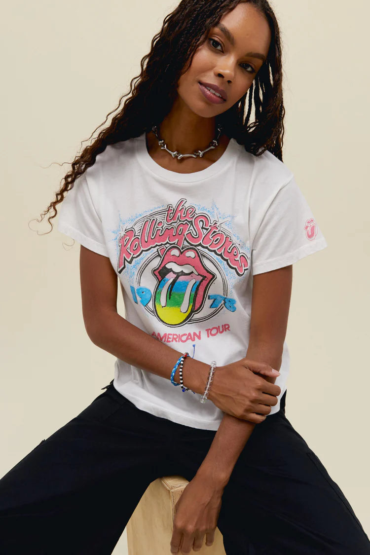Rolling Stones 1978 Solo Tee - Vintage White
