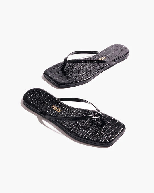 Square Toe Lily - Sable Croc