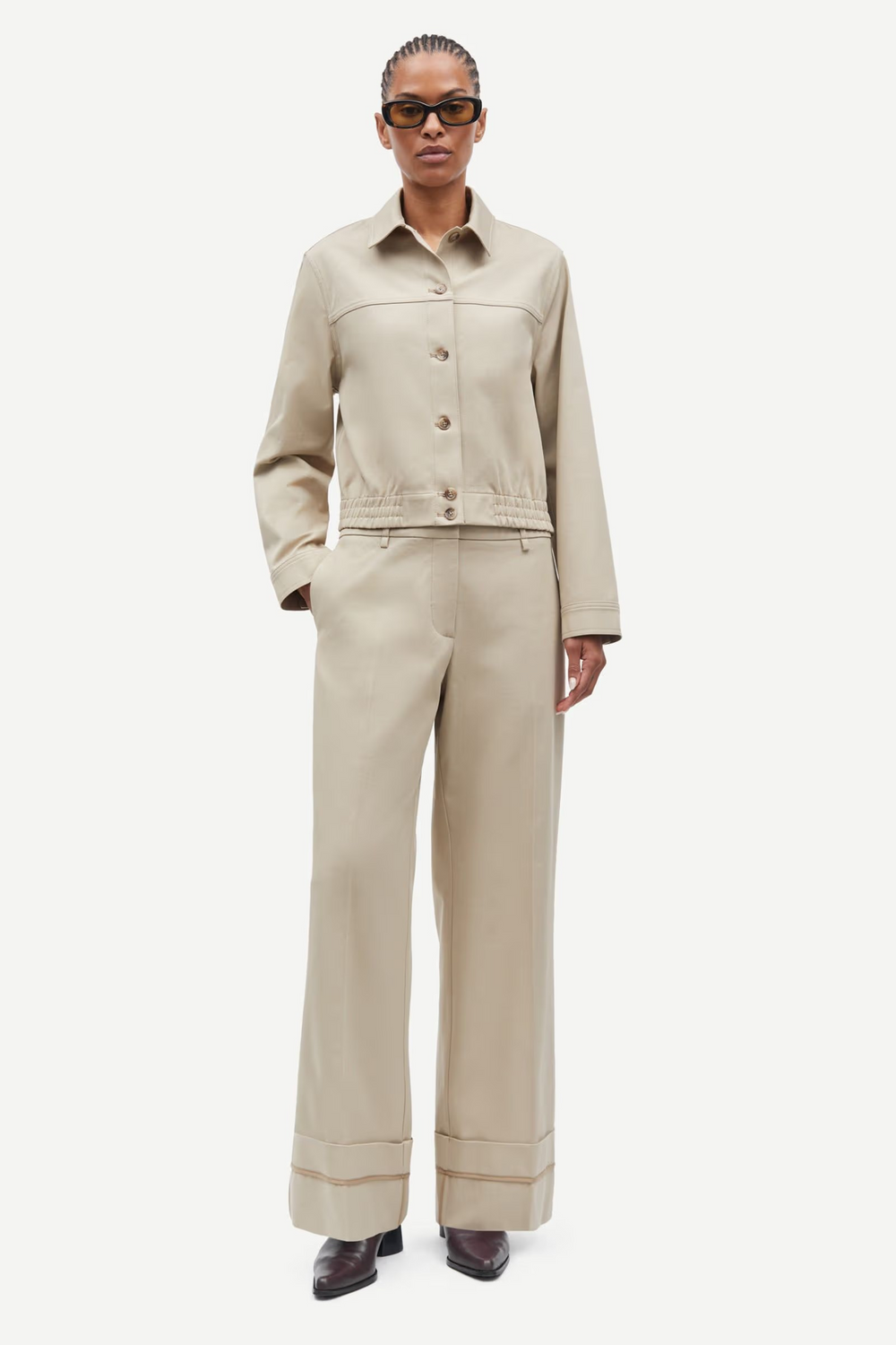 Saesmella Trousers - White Pepper