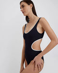 The Sarah Ribbed One Piece - Blackout
