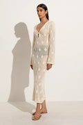 Serena Pointelle Knit Dress - Off White