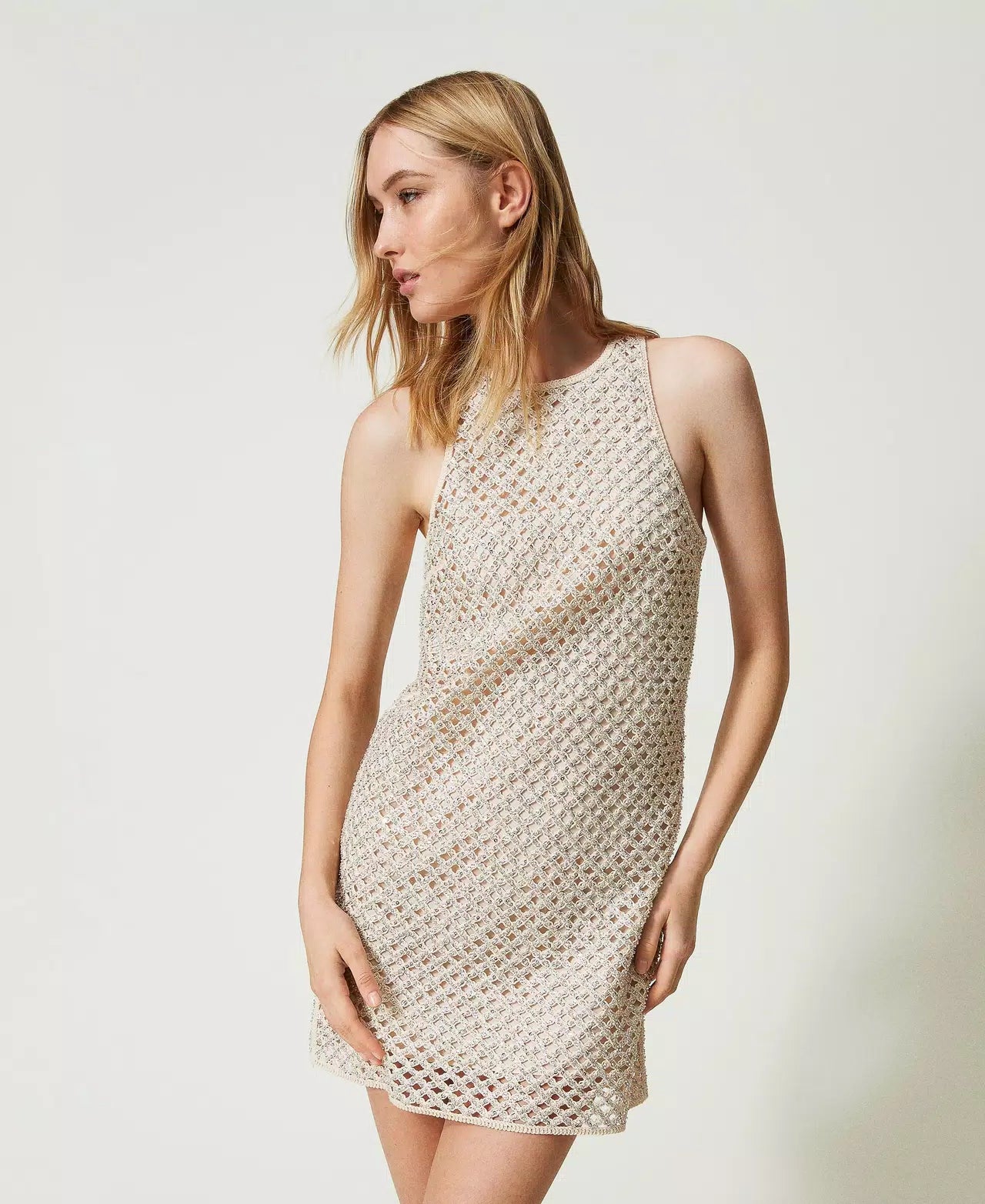Short mesh dress hotsell