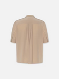 Patch Pocket Button Down Shirt - Khaki Tan