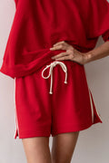 The Stripe Eco-Terry Short - Bell Pepper