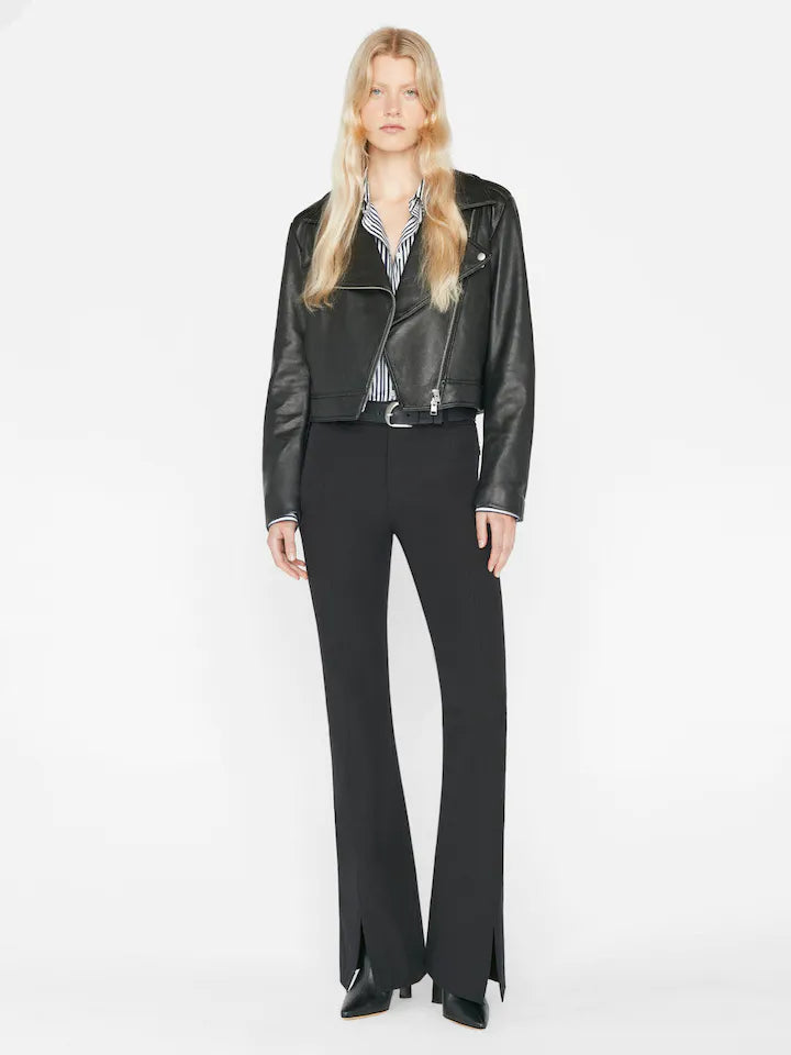 Le High Flare Split Trouser - Noir