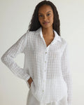Clean Front Button Down - White