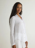 Clean Front Button Down - White