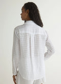 Clean Front Button Down - White