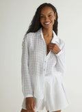 Clean Front Button Down - White