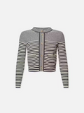 Compact Stripe Cardi - Navy Multi