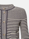 Compact Stripe Cardi - Navy Multi