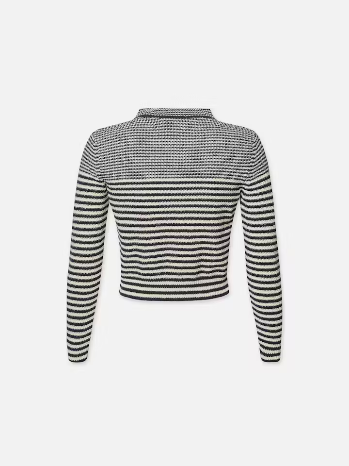 Compact Stripe Cardi - Navy Multi