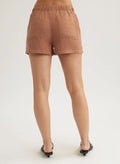 Linen Pocket Short - Terracotta Brown