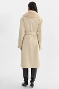 Tillie Belted Wool Coat - Heather Beige