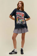Rolling Stones Time Waits For No One Merch Tee - Vintage Black