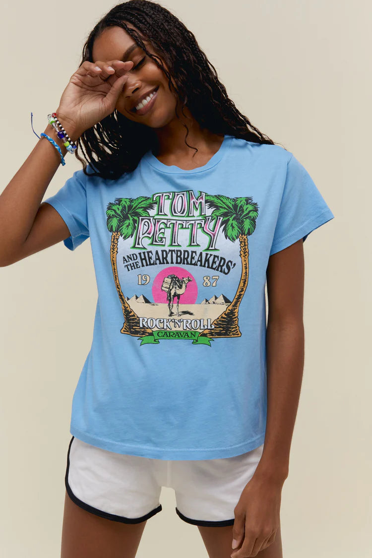 Tom Petty Rock N' Roll Caravan Solo Tee - Vintage Blue