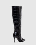 Tory - Black Shiny Croc