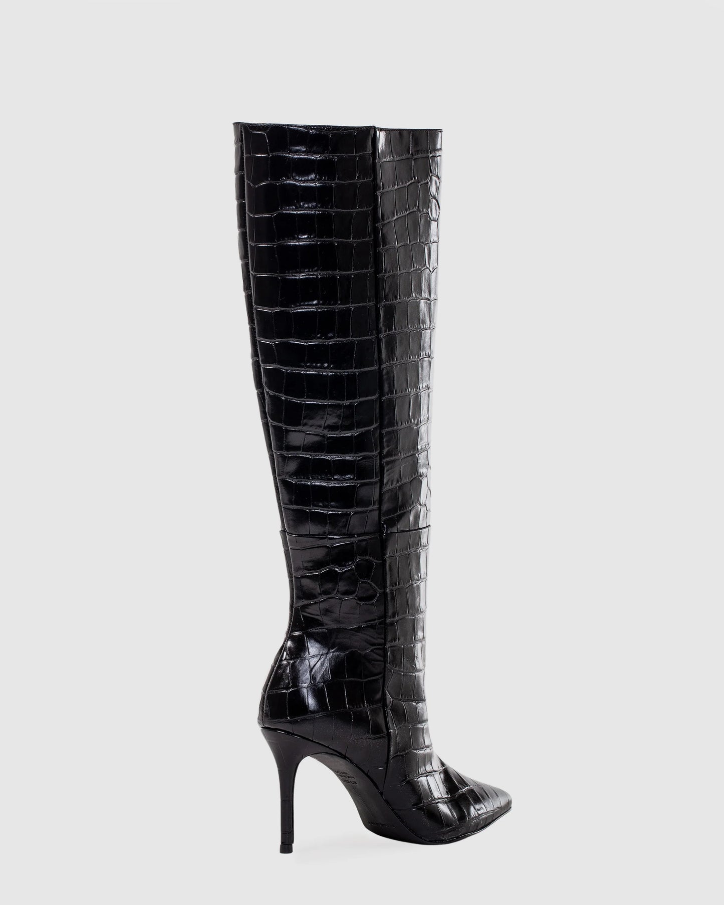 Tory - Black Shiny Croc