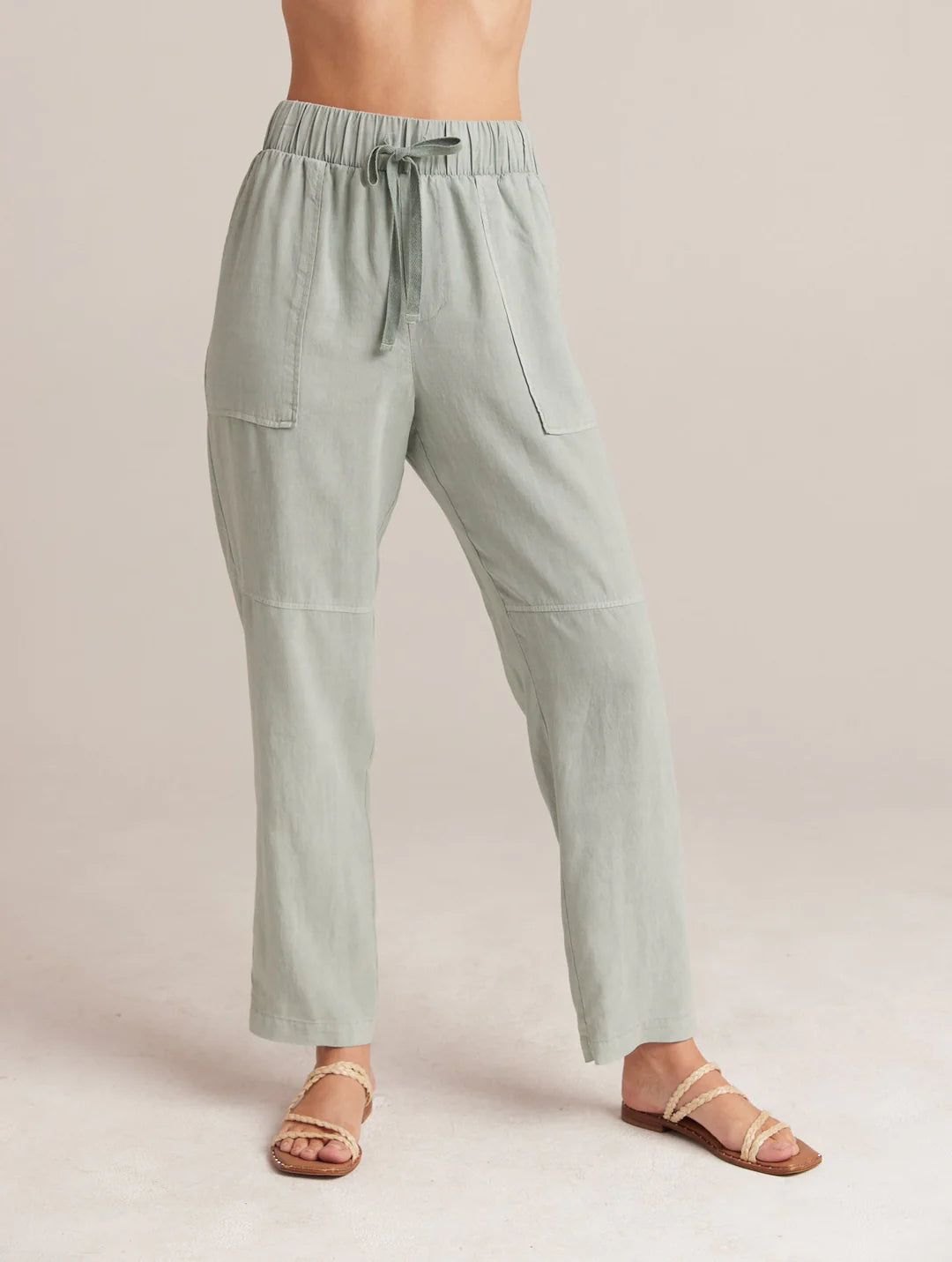 Utility Tie Waist Trouser - Oasis Green