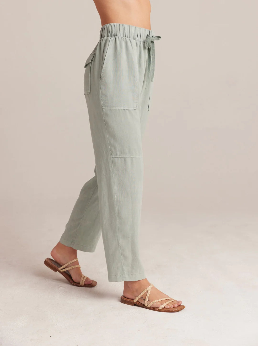 Utility Tie Waist Trouser - Oasis Green