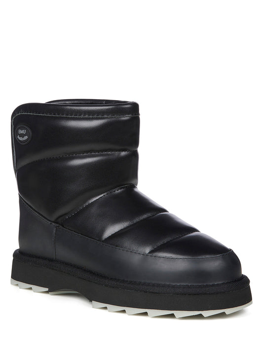 Valerie Nappa Quilted Leather Winter Boot - Black