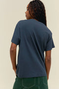 Willie Nelson Rose Frame Boyfriend Tee - Vintage Black