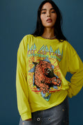 Def Leppard Animal Long Sleeve Merch Tee - Lemon Tonic