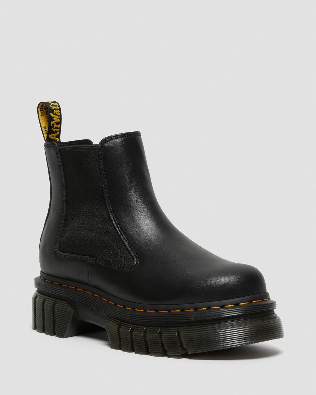 Audrick Nappa Leather Platform Chelsea Boots - Black