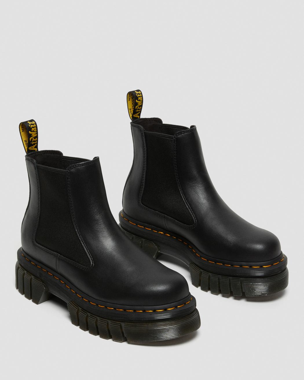 Audrick Nappa Leather Platform Chelsea Boots - Black