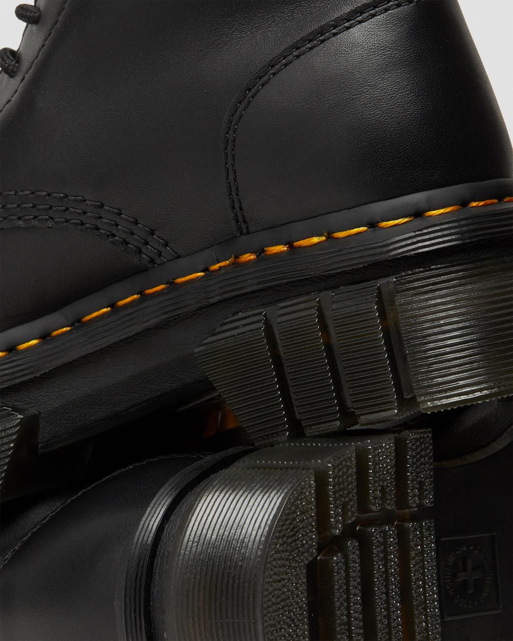 Audrick Nappa Leather Platform Ankle Boots - Black