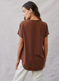 V-Neck Tee - Golden Topaz