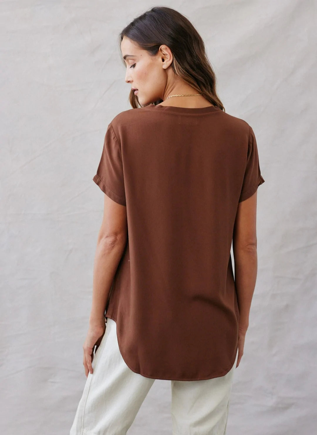 V-Neck Tee - Golden Topaz