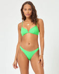 Ribbed Helena Bikini Top - Garden