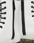 Jadon Platform Boots - White Polished Smooth