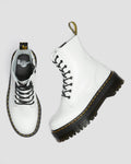 Jadon Platform Boots - White Polished Smooth
