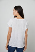 Jilian Original Slub V-Neck Tee - White