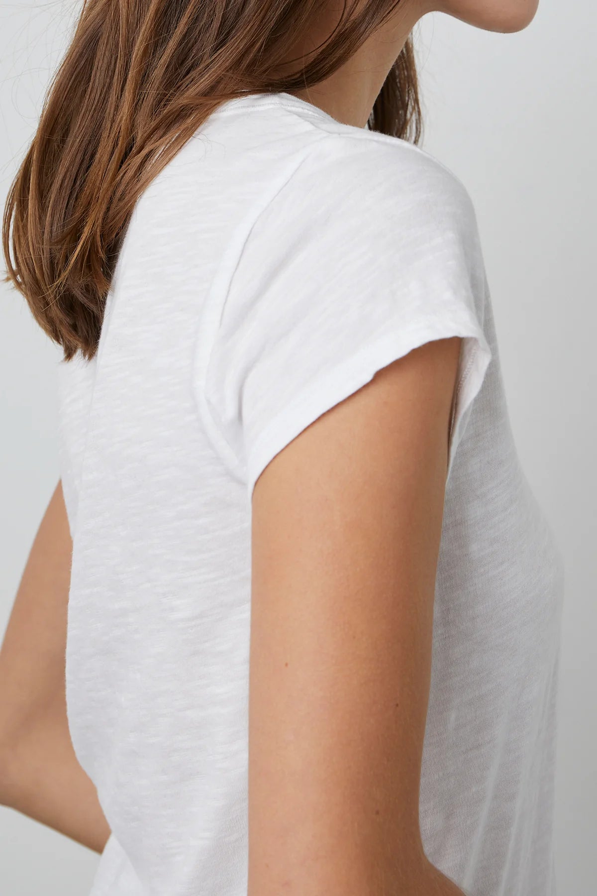 Kira Original Slub Scoop Neck Tee - White