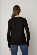 Lizzie Original Slub Long Sleeve Tee - Black