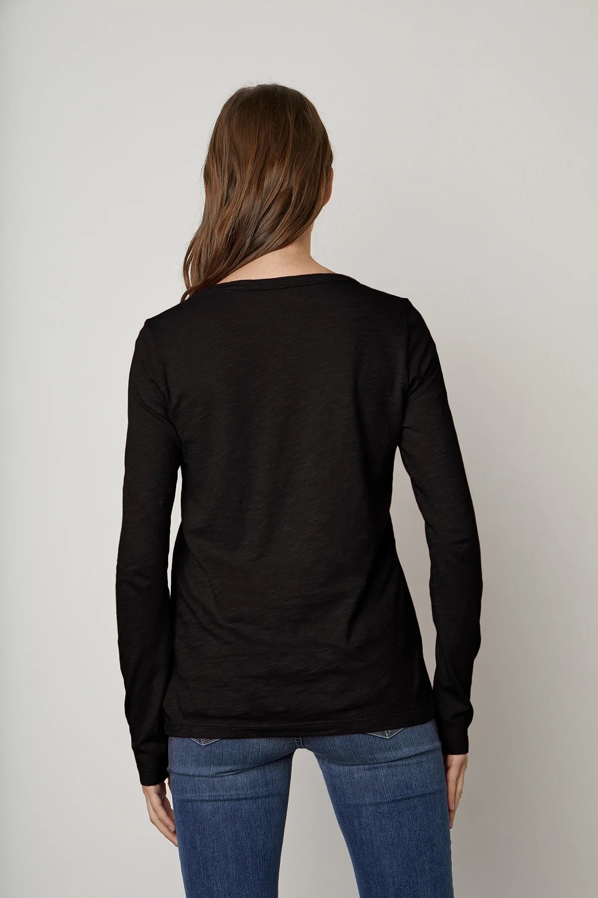 Lizzie Original Slub Long Sleeve Tee - Black
