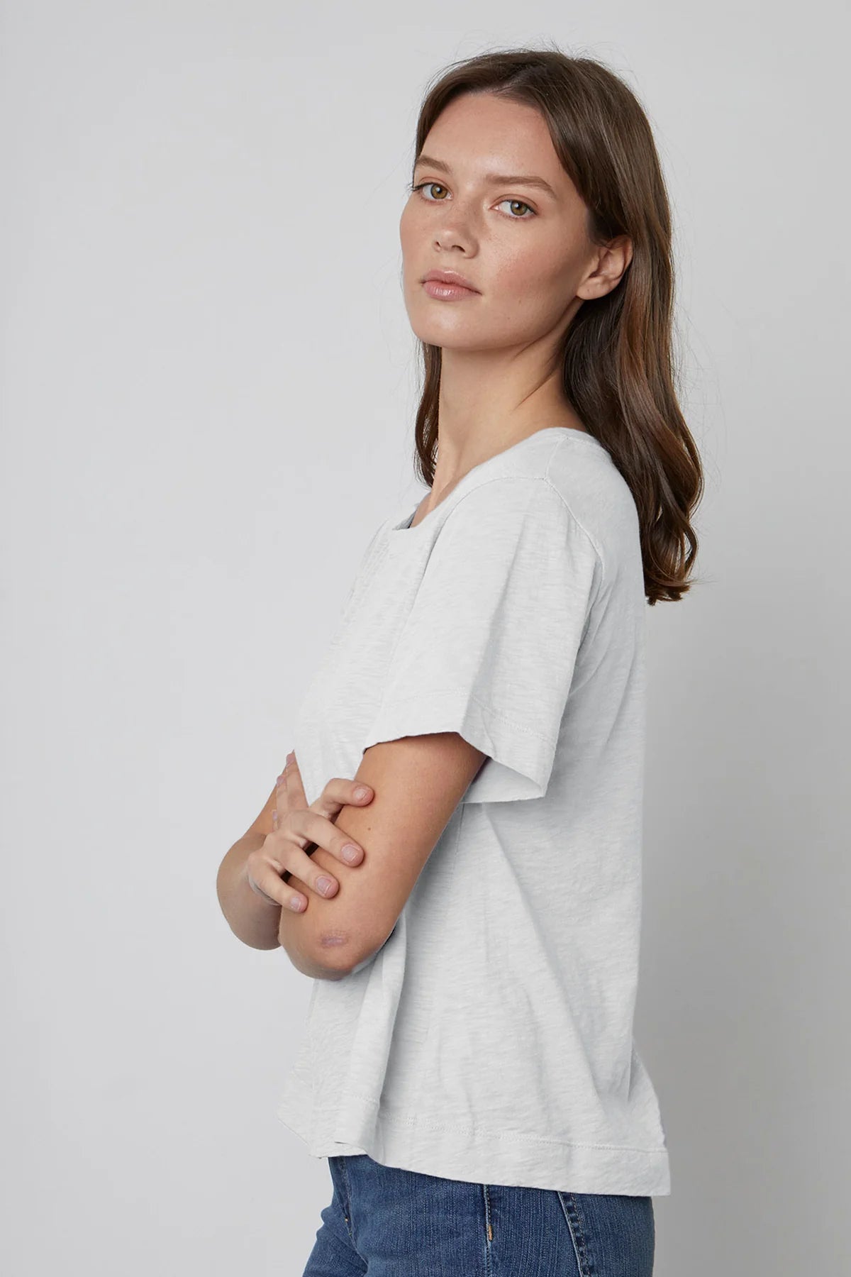 Lula Cotton Slub Swing Tee - White