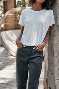 Lula Cotton Slub Swing Tee - White