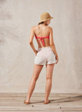 Ruffle Waist Flowy Short - Natural Linen