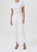 Riley High Rise Straight Crop - Sour Cream