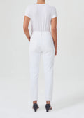 Riley High Rise Straight Crop - Sour Cream