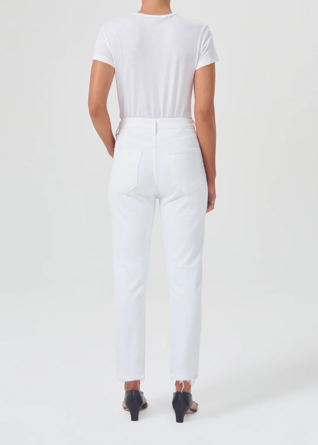 Riley High Rise Straight Crop - Sour Cream